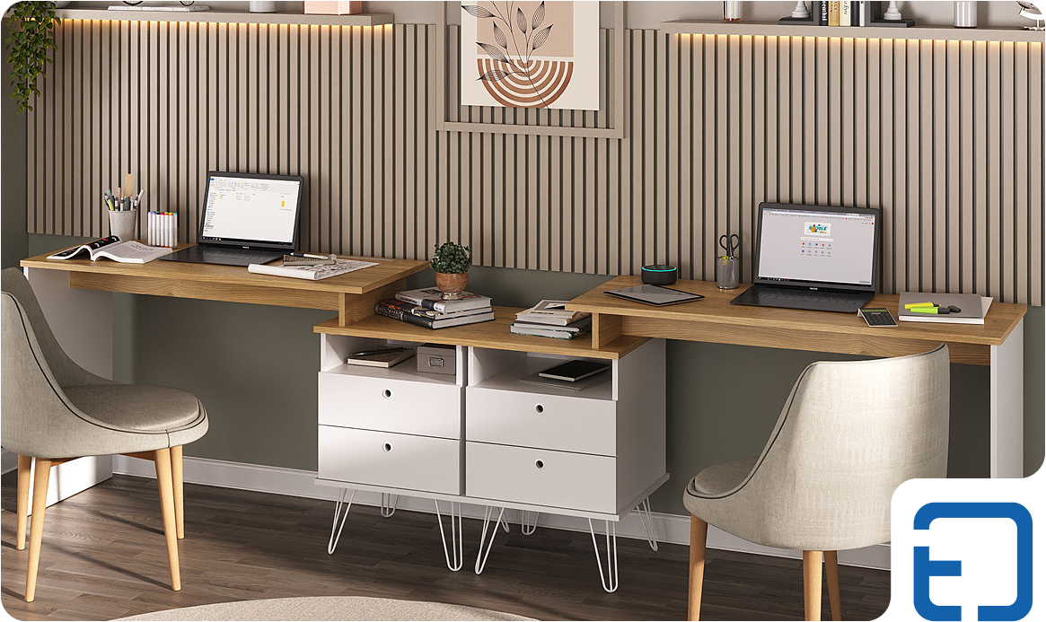 escritório planejado com móveis da top office em curitiba