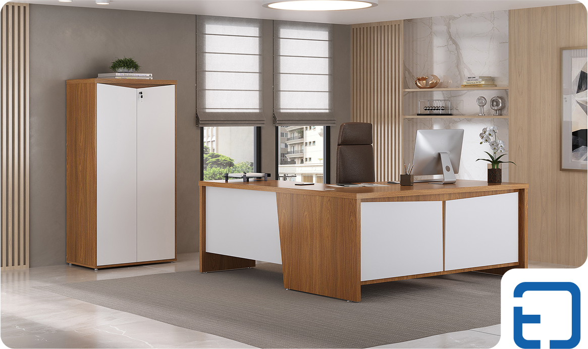 escritório sob medida com móveis da loja top office