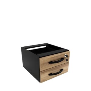 Gaveteiro Fixo 2 Gavetas com Chave