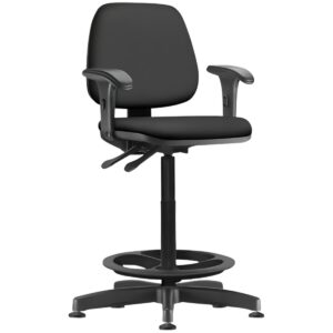 Cadeira Giratória Caixa Job Estofada com Braço Regulável - NR-17