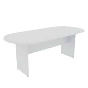 Mesa de Reunião Oval Tampo 15mm Pé Painel