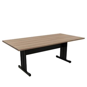 Mesa de Reunião Retangular Tampo 30mm Pé Metal