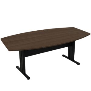 Mesa de Reunião Semi-Oval Tampo 30mm Pé Metal