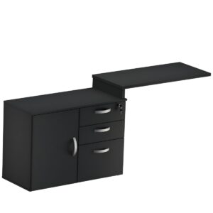 Mesa Auxiliar Pedestal 1 Porta 2 Gavetas e 1 Gavetão Tampo 25mm