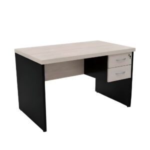 Mesa Reta Escritório com Gavetas Tampo 40mm