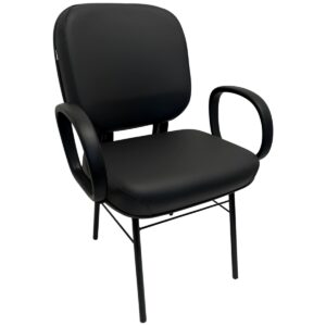 Cadeira Diretor Plus Size Fixa 4 Pés 180kg com Braço Fixo