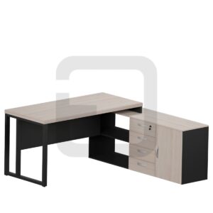 Mesa Industrial com Balcão Credenza 4 Gavetas Tampo 40mm