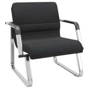 Poltrona Fixa Sublime Individual Cromada com Braço - Plus Size